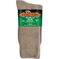EXTRA WIDE SOCK 6953 LARGE - TAN