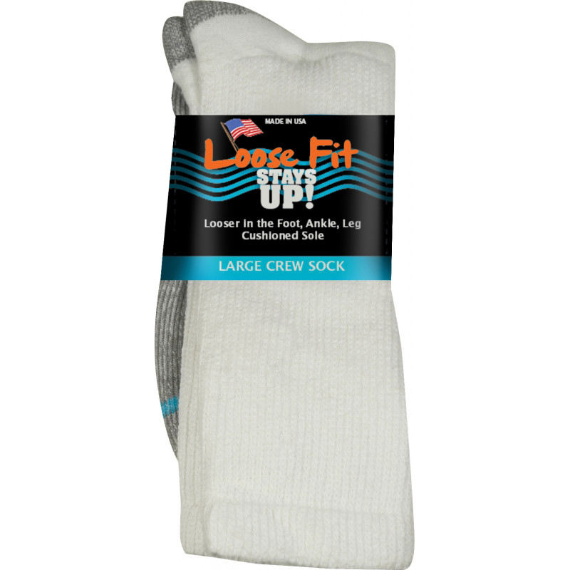 EXTRA WIDE SOCK 790 LARGE - WHITE