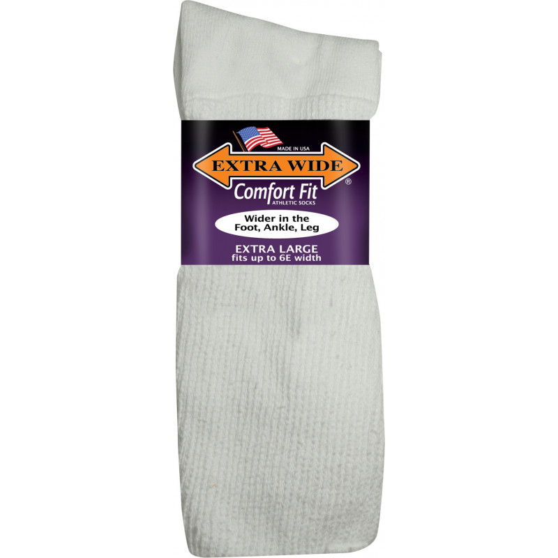 EXTRA WIDE SOCK 7250 EXTRA LARGE - WHITE