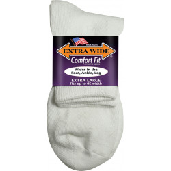 EXTRA WIDE SOCK 8650 EXTRA LARGE - WHITE