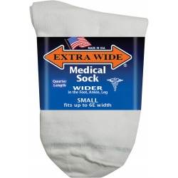 EXTRA WIDE SOCK 4820 SMALL - WHITE
