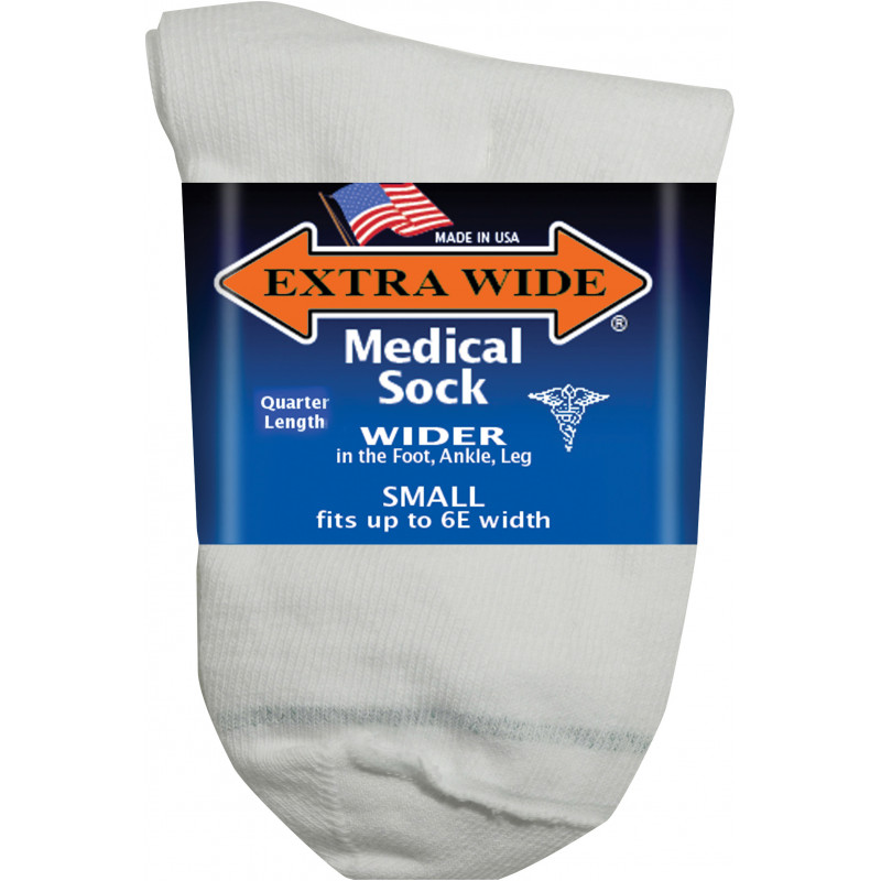 EXTRA WIDE SOCK 4820 SMALL - WHITE
