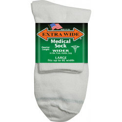 EXTRA WIDE SOCK 6920 LARGE - WHITE