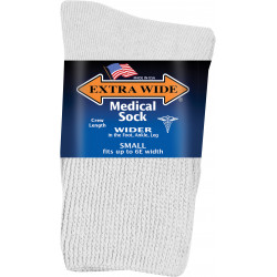 EXTRA WIDE SOCK 4850 SMALL - WHITE