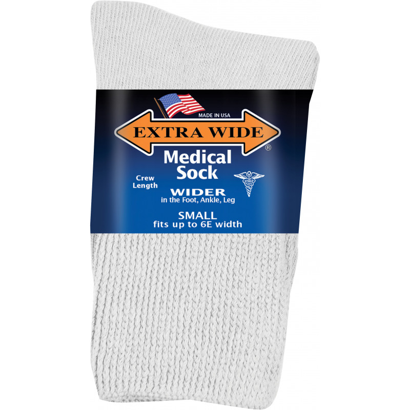 EXTRA WIDE SOCK 4850 SMALL - WHITE