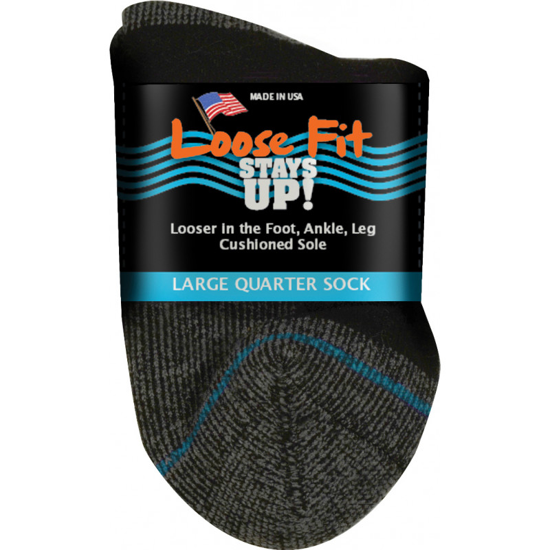 EXTRA WIDE SOCK 761 LARGE - BLACK