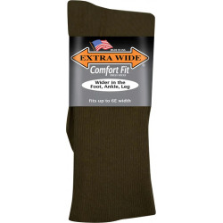 EXTRA WIDE SOCK 3804 LARGE DRESS - BROWN