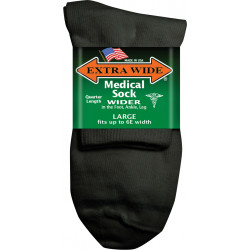 EXTRA WIDE SOCK 6921 LARGE - BLACK