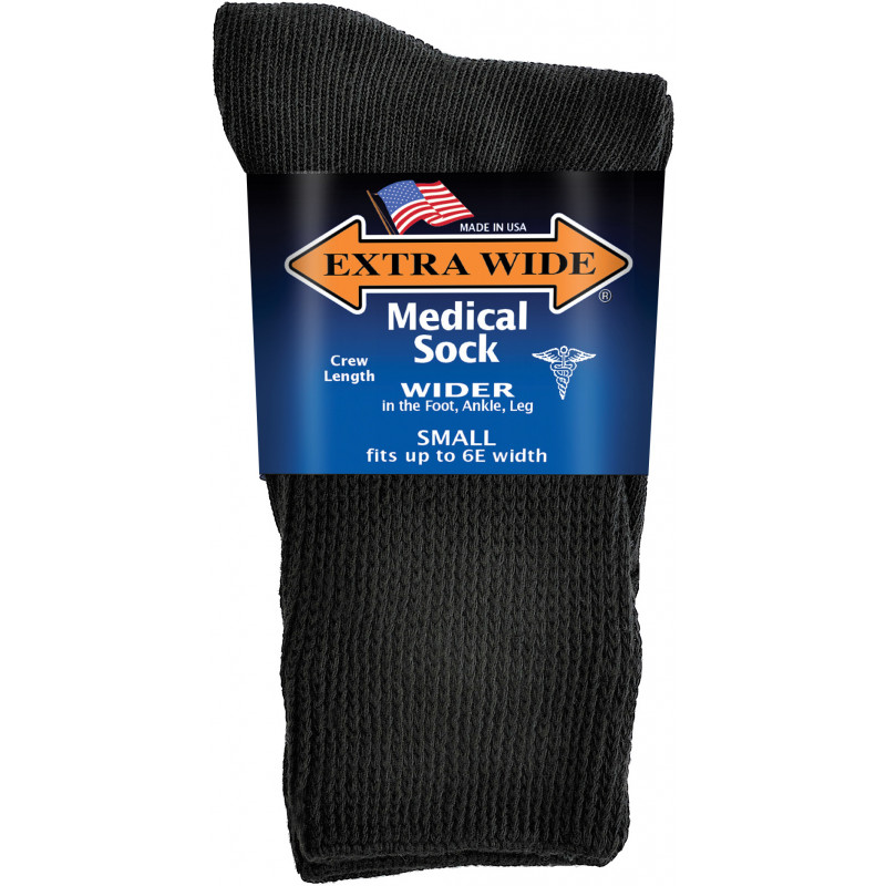 EXTRA WIDE SOCK 4851 SMALL - BLACK